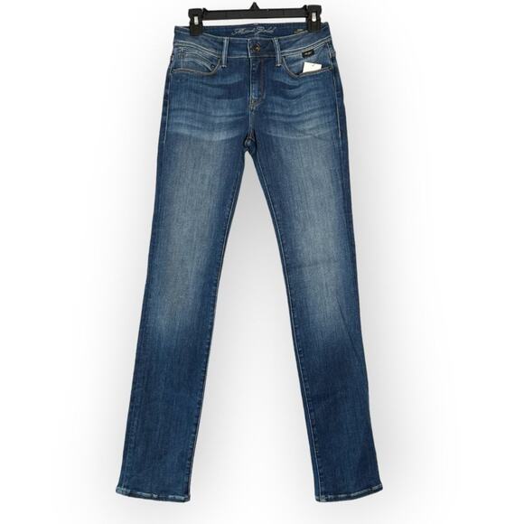 NWT MAVI KERRY Mid-Rise Cigarette Leg Jeans SIZE 26 x 33 Medium Blue Wash Denim - Picture 1 of 9